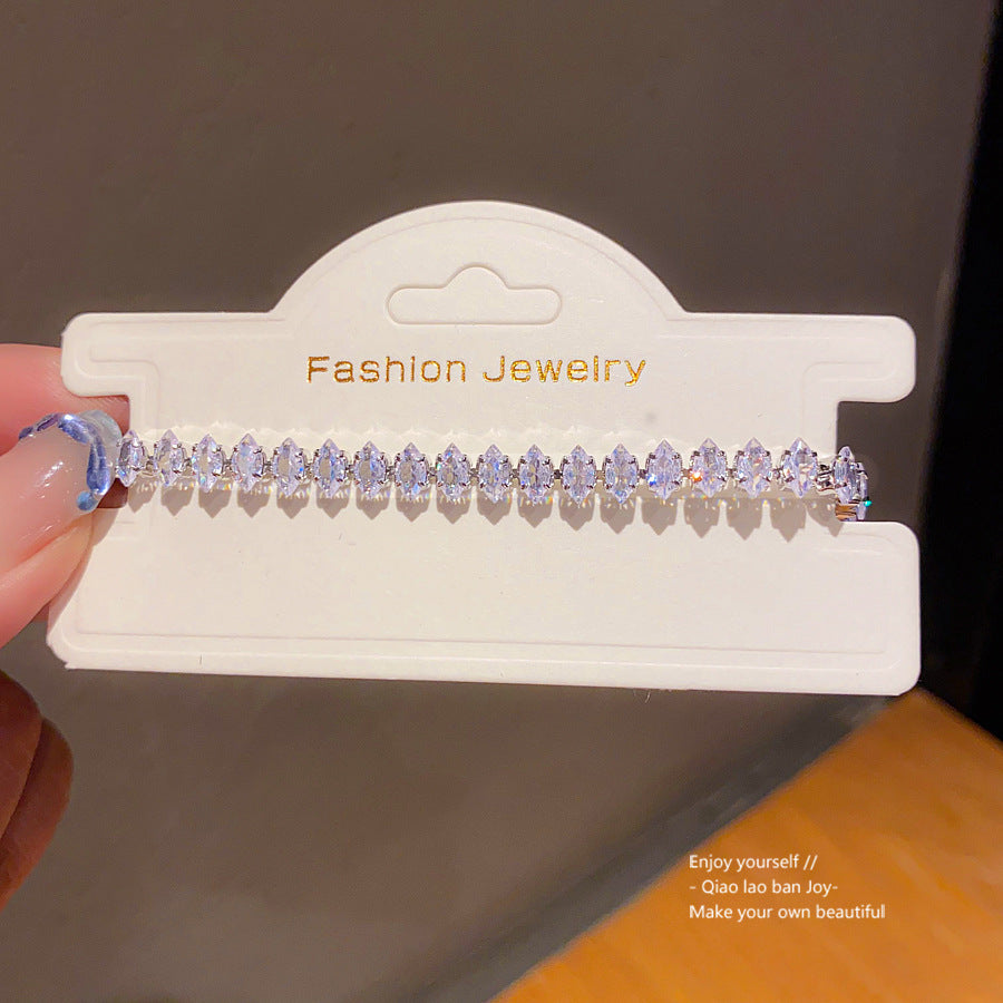 Zircon Oval Clasp Bracelet Light Luxury Women