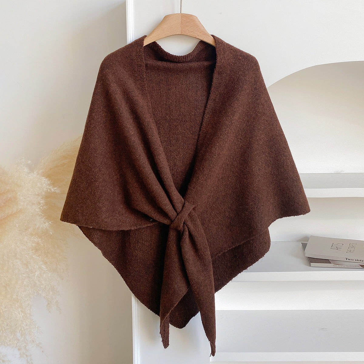 Winter Triangular Shawl Solid Color Soft Thickened