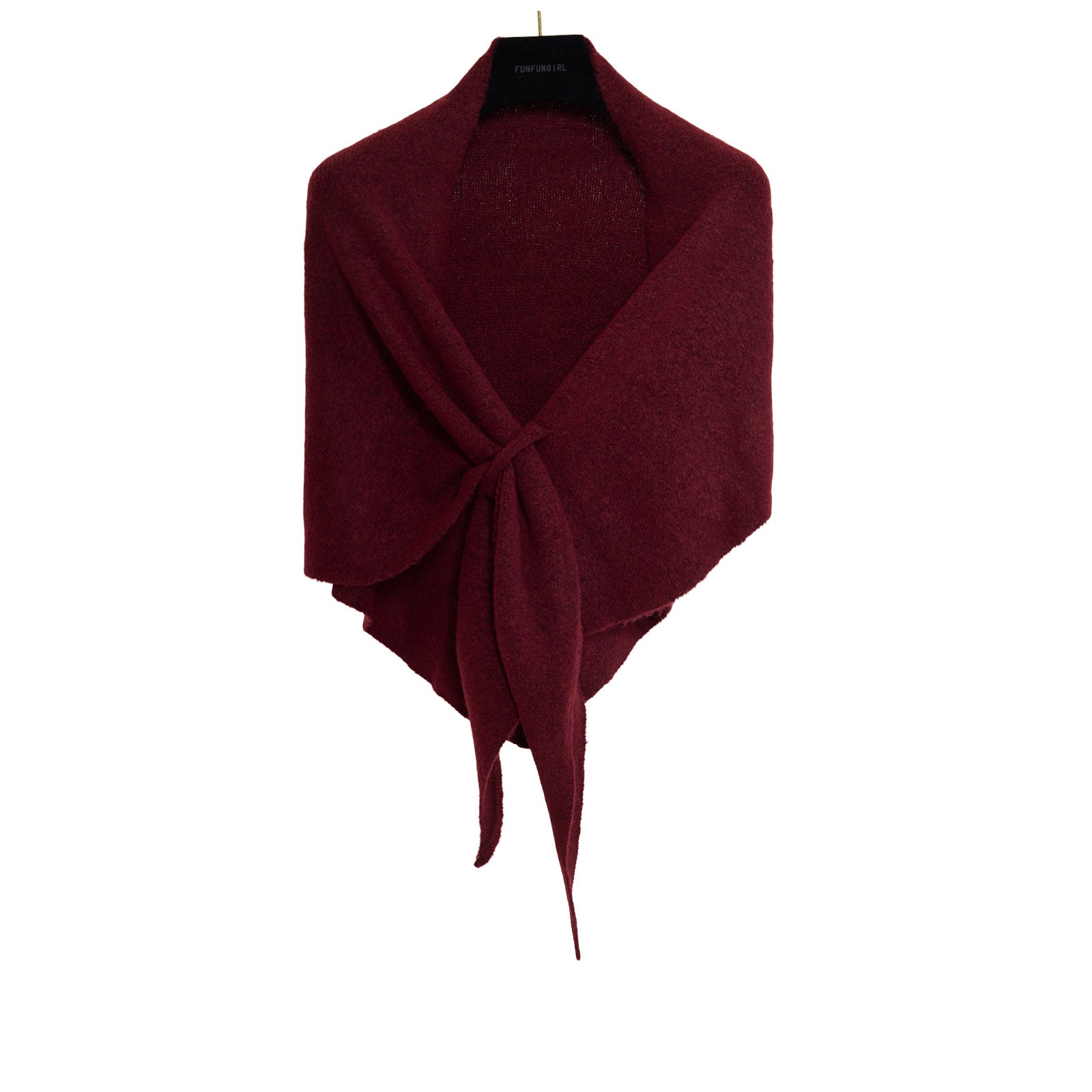 Winter Triangular Shawl Solid Color Soft Thickened