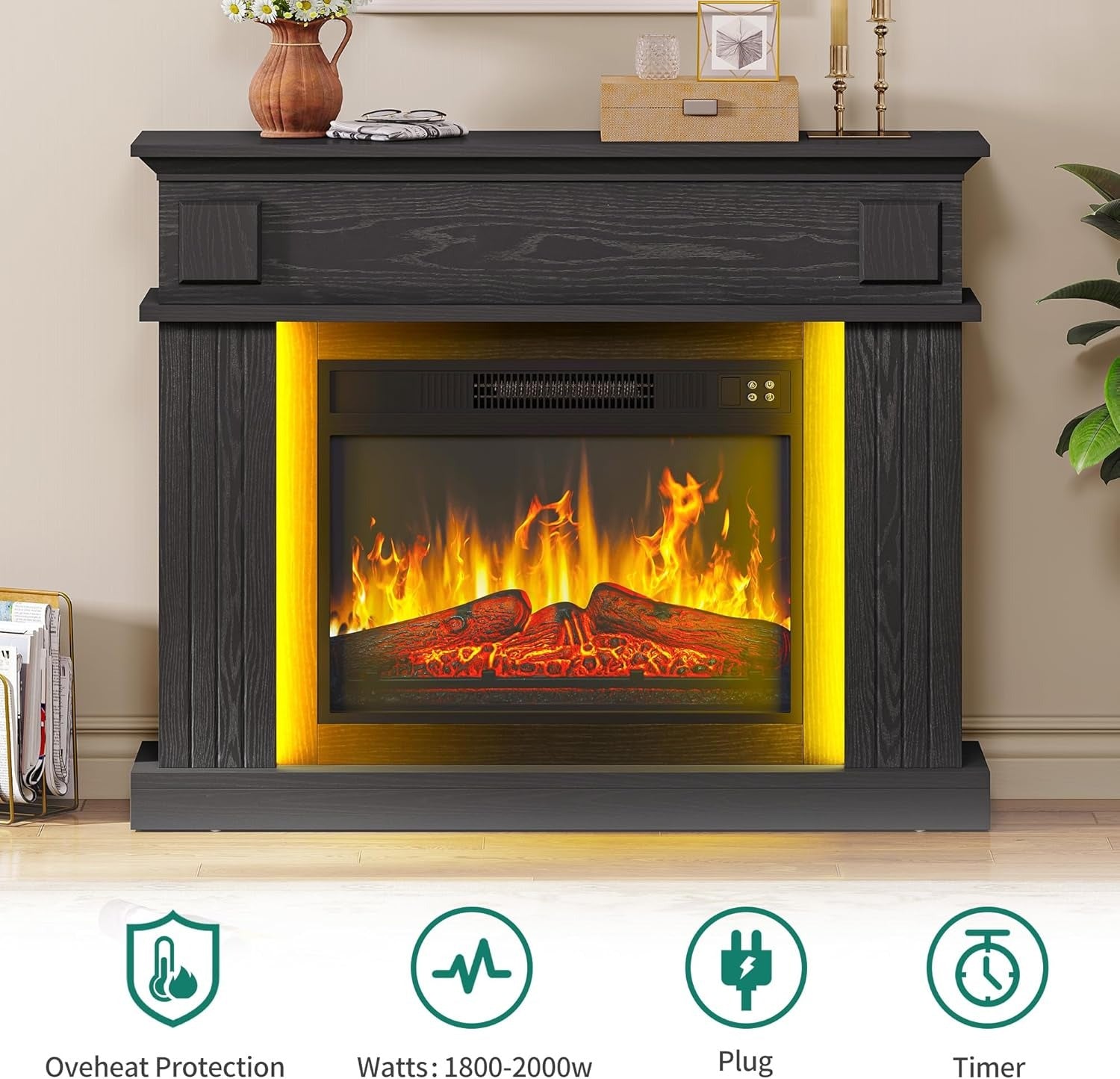 GlowMantel™ Electric Fireplace